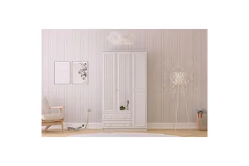Kovric Garderobesskåp 105x210 cm - Matt Hvit - Oppbevaring - Garderober & garderobesystem