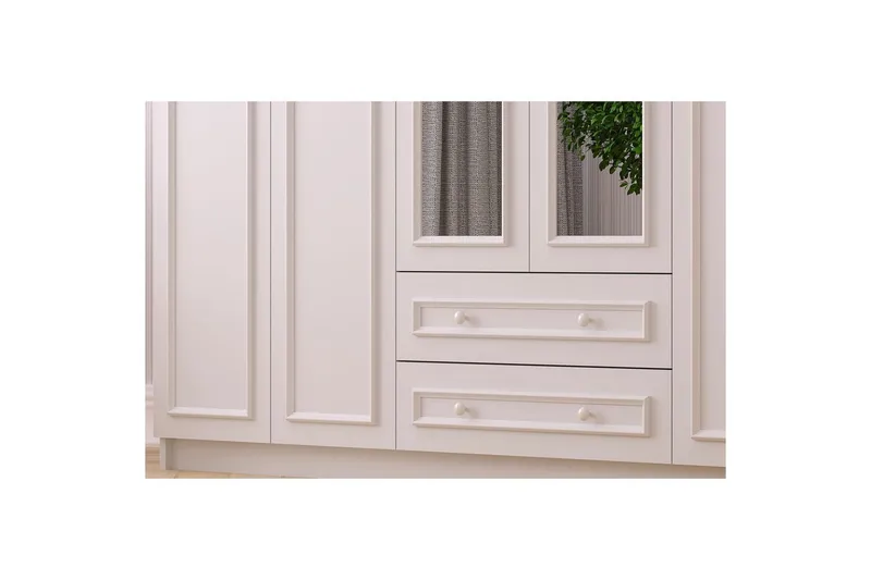 Kovric Hjørnegarderobe 210x184 cm - Matt Hvit - Oppbevaring - Garderober & garderobesystem