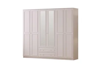 Kovric Hjørnegarderobe 210x184 cm - Matt Hvit - Oppbevaring - Garderober & garderobesystem