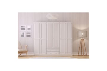 Kovric Hjørnegarderobe 210x184 cm - Matt Hvit - Oppbevaring - Garderober & garderobesystem