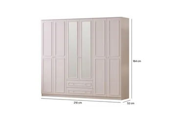 Kovric Hjørnegarderobe 210x184 cm - Matt Hvit - Oppbevaring - Garderober & garderobesystem