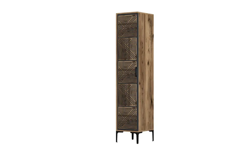 Kumsal Garderobe 40x47,5 cm - Valnøtt/Antrasitt - Oppbevaring - Garderober & garderobesystem