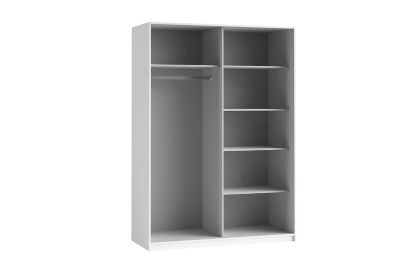 Lecia Garderobe 120x210 cm - Hvit - Oppbevaring - Garderober & garderobesystem
