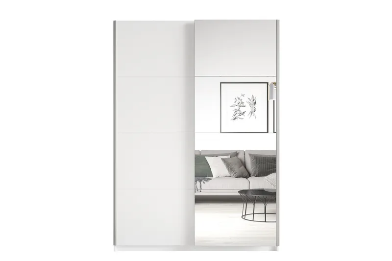 Lecia Garderobe 120x210 cm - Hvit - Oppbevaring - Garderober & garderobesystem