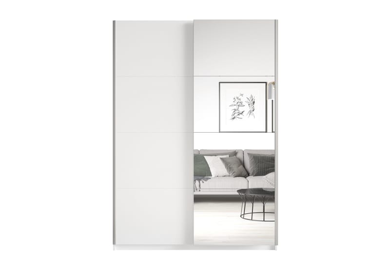 Lecia Garderobe 120x210 cm - Hvit - Oppbevaring - Garderober & garderobesystem