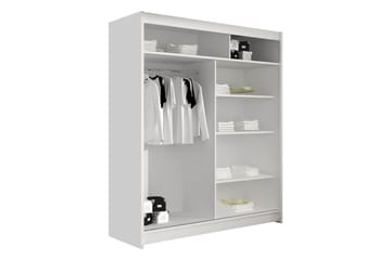 Leila Garderobe med Speil 150 cm i Malt Tre - Hvit - Oppbevaring - Garderober & garderobesystem