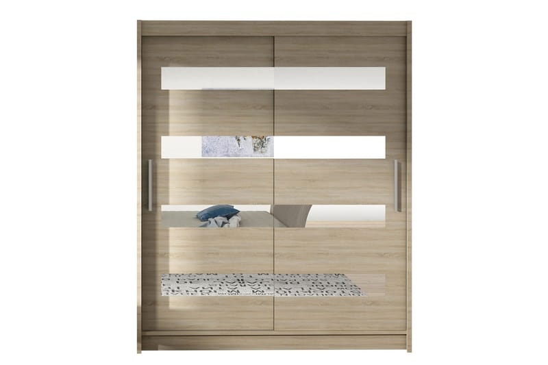 Leila Garderobe med Speil 150x200 cm, Beige