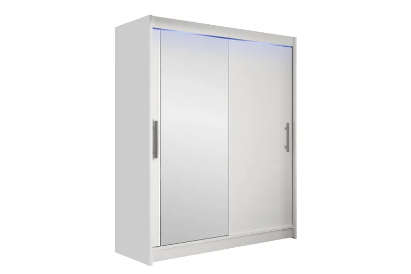 Leila Garderobeskap med Speil 150x200 cm, Hvit