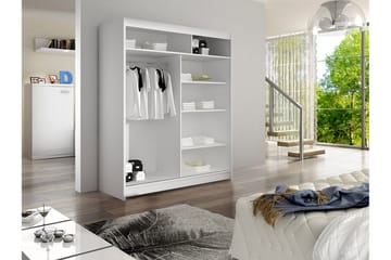 Liverpool Garderobe Med Speil 120x200 cm - Svart - Oppbevaring - Garderober & garderobesystem