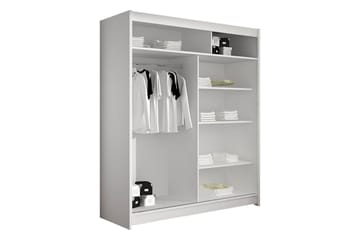 Liverpool Garderobe Med Speil 120x200 cm - Svart - Oppbevaring - Garderober & garderobesystem