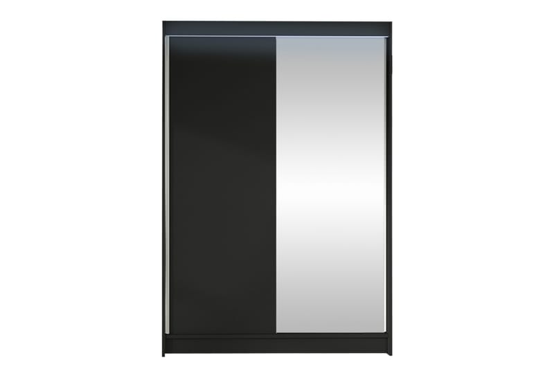 Liverpool Garderobe Med Speil 120x200 cm - Svart - Oppbevaring - Garderober & garderobesystem