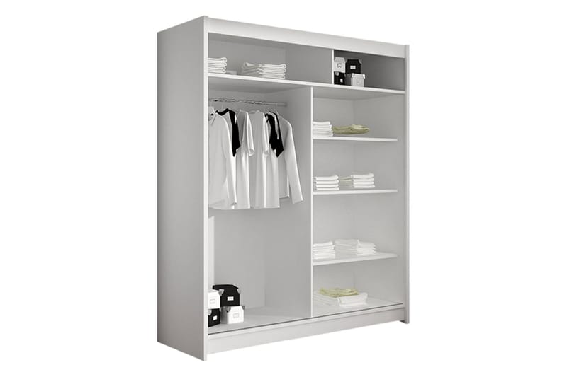 Liverpool Garderobe Med Speil 120x200 cm - Oppbevaring - Garderober & garderobesystem