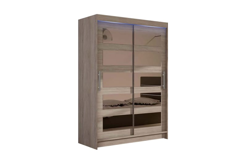 Miami Garderobe 120x58x200 cm, Beige / Grå