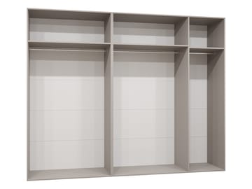 Milias garderobe med speil 250x202 cm - Brun/gull - Oppbevaring - Garderober & garderobesystem