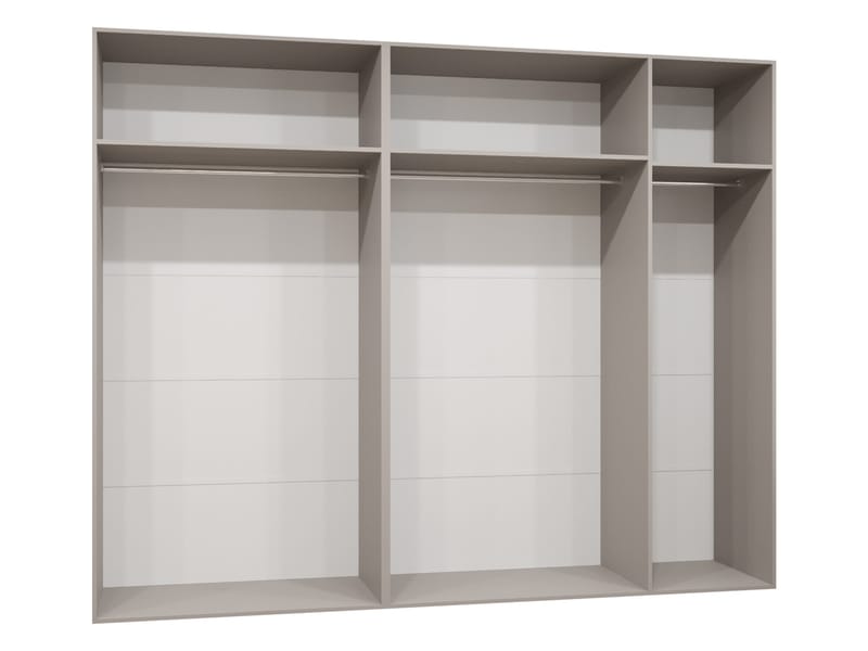 Milias garderobe med speil 250x202 cm - Brun/svart - Oppbevaring - Garderober & garderobesystem