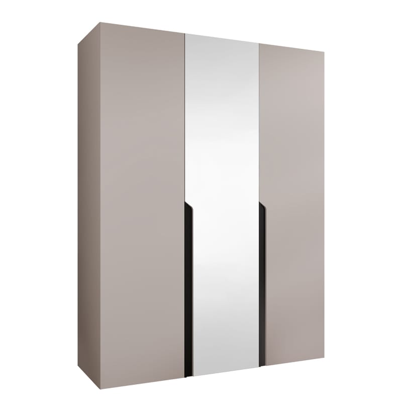 Milias Garderobeskap med speil 150x202 cm, beige