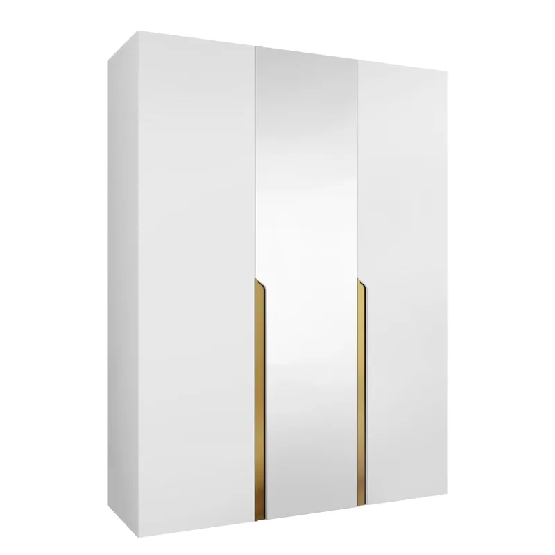 Milias Garderobeskap med speil 150x202 cm, hvit