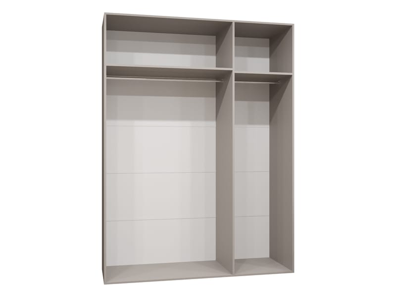 Milias Garderobeskap med speil 150x202 cm - hvit - Oppbevaring - Garderober & garderobesystem