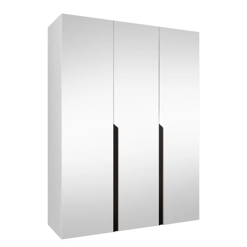 Milias Garderobeskap med speil 150x202 cm, hvit