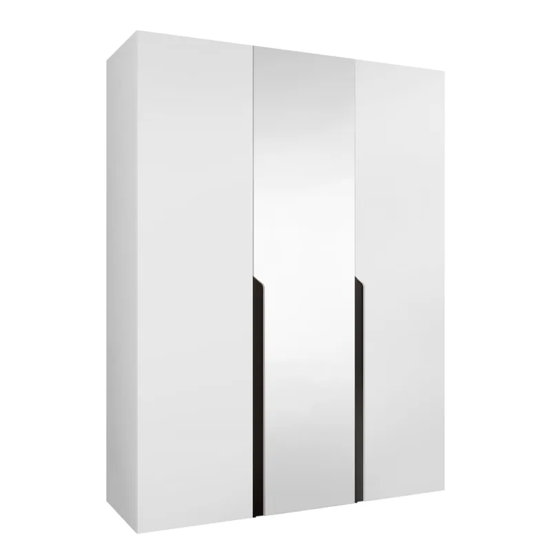 Milias Garderobeskap med speil 150x202 cm - hvit - Oppbevaring - Garderober & garderobesystem