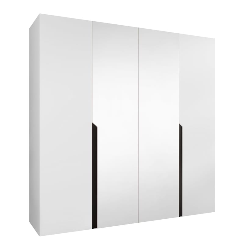 Milias Garderobeskap med speil 200x202 cm, hvit