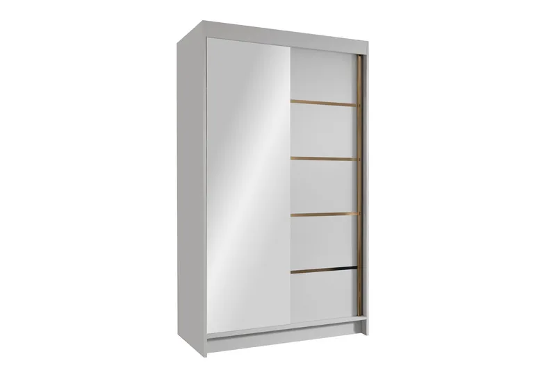 Narbonne Garderobe med Speil 100x200 cm, Hvit