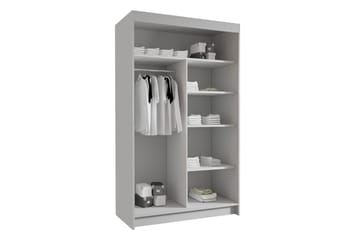 Narbonne Garderobe med Speil 100x200 cm - Svart - Oppbevaring - Garderober & garderobesystem