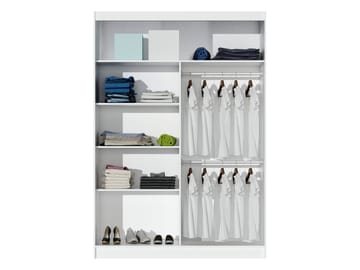 Norrebon Garderobe med speil 160x215 cm - svart - Oppbevaring - Garderober & garderobesystem