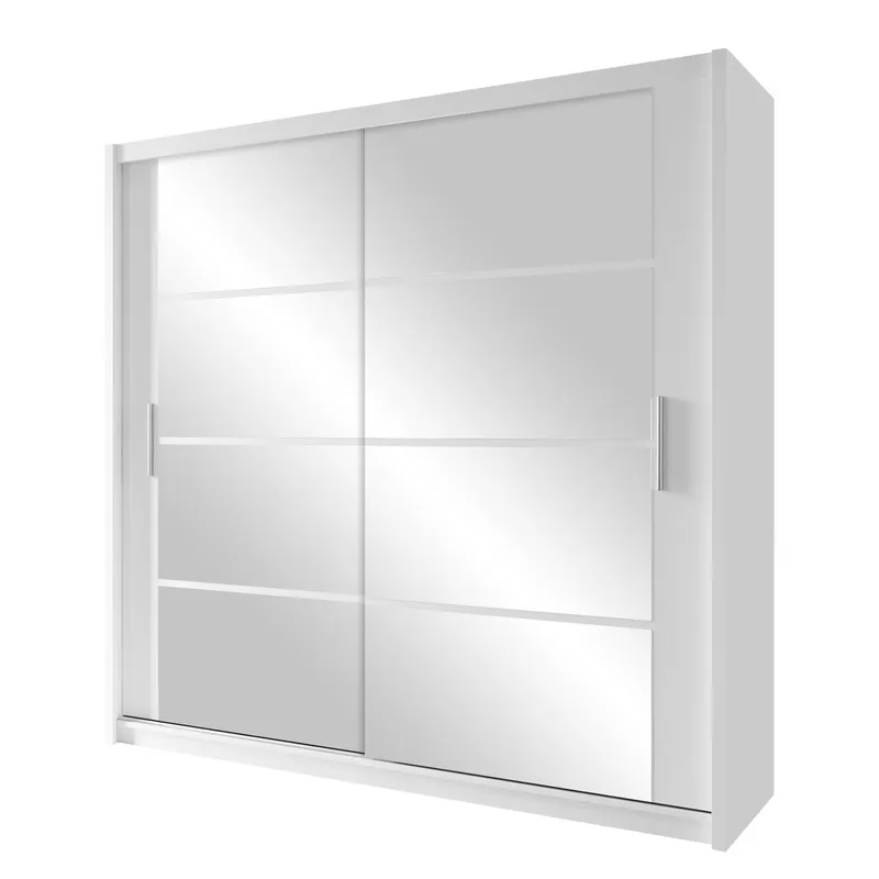 Norrebon Garderobe med speil 203x215 cm, hvit