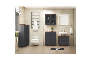 Alby Høyskap til Bad 130x75x30 cm - Grå - Oppbevaring - Oppbevaring til baderom - Veggskap & høyskap