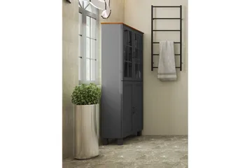 Alby Høyskap til Bad 130x75x30 cm - Grå - Oppbevaring - Oppbevaring til baderom - Veggskap & høyskap