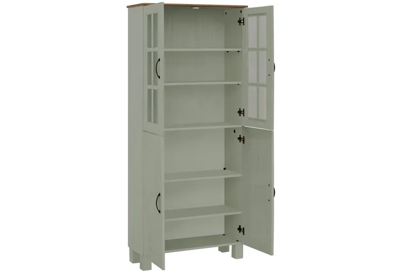 Alby Høyskap til Bad 130x75x30 cm - Grønn - Oppbevaring - Oppbevaring til baderom - Veggskap & høyskap