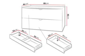 Alijan Servantskap - Oppbevaring - Oppbevaring til baderom - Servantskap & kommode