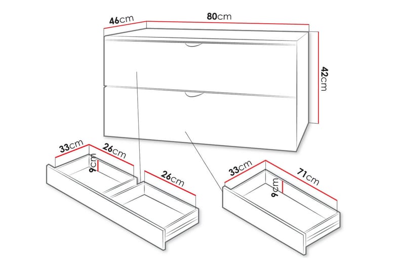 Alijan Servantskap - Oppbevaring - Oppbevaring til baderom - Servantskap & kommode