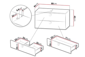 Alima Servantskap - Oppbevaring - Oppbevaring til baderom - Servantskap & kommode