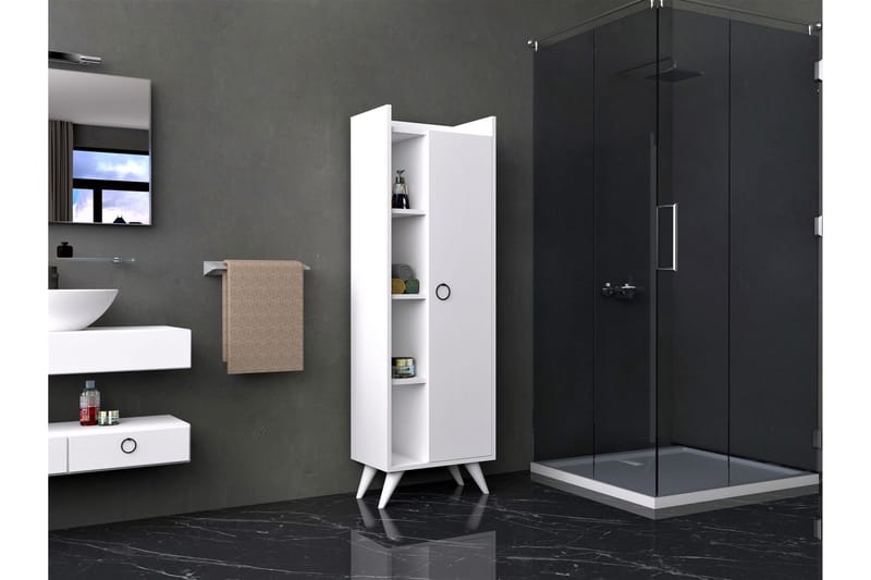 Andifli Baderomsoppbevaring 50x140 cm, Hvit