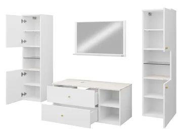 Askersund Baderomsmøbelsett - Beige - Oppbevaring - Oppbevaring til baderom - Komplette møbelpakker