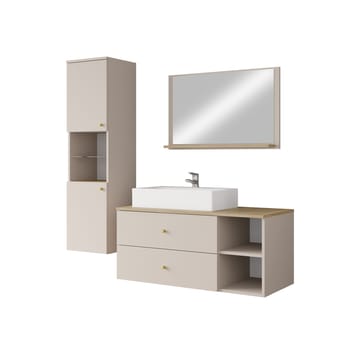 Askersund Baderomsmøbelsett - Beige - Oppbevaring - Oppbevaring til baderom - Komplette møbelpakker
