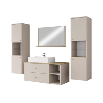 Askersund Baderomsmøbelsett - Beige - Oppbevaring - Oppbevaring til baderom - Komplette møbelpakker