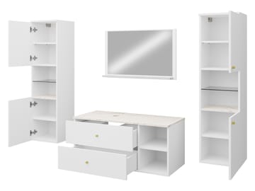 Askersund Baderomsmøbelsett - Beige - Oppbevaring - Oppbevaring til baderom - Komplette møbelpakker