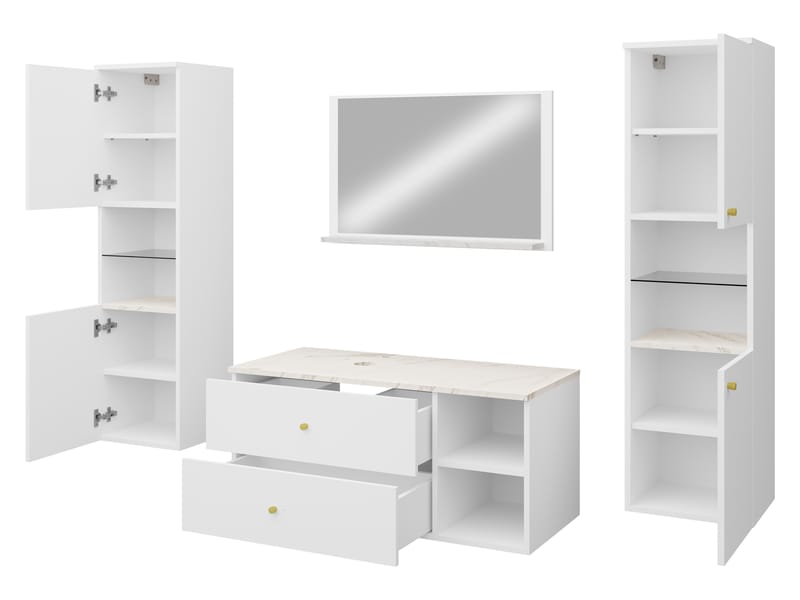 Askersund Baderomsmøbelsett - Beige - Oppbevaring - Oppbevaring til baderom - Komplette møbelpakker