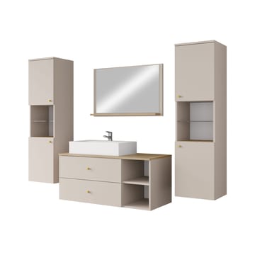 Askersund Baderomsmøbelsett - Beige - Oppbevaring - Oppbevaring til baderom - Komplette møbelpakker