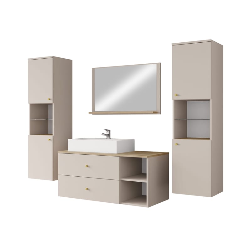 Askersund Baderomsmøbelsett, Beige