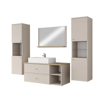 Askersund Baderomsmøbelsett - Beige - Oppbevaring - Oppbevaring til baderom - Komplette møbelpakker