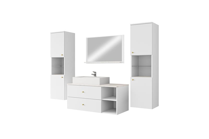 Askersund Møbelsett for Baderom, Hvit