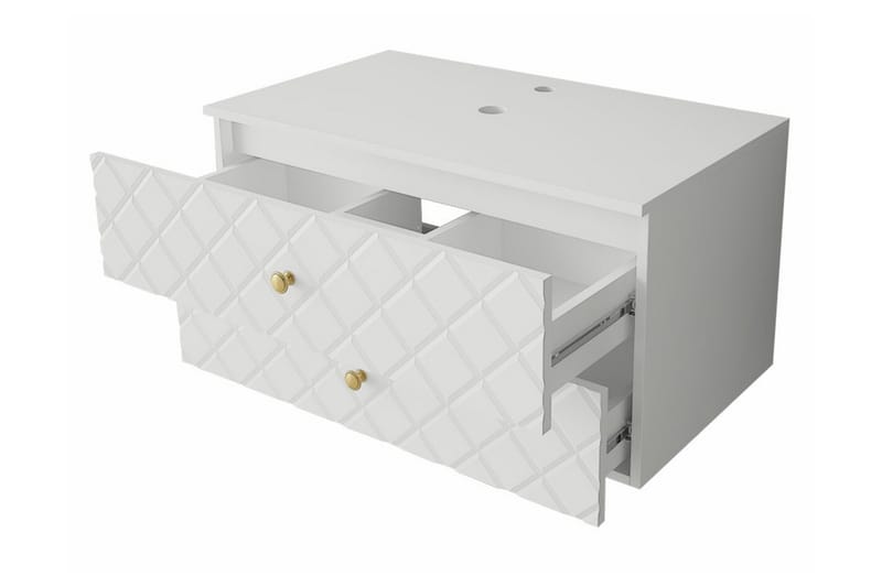 Baderomsmøbelsett Glenndale - Hvid - Komplette møbelpakker