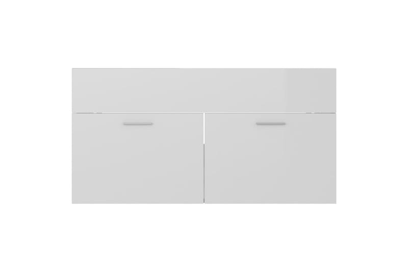 Baderomsmøbelsett høyglans hvit sponplate - Hvit - Komplette møbelpakker