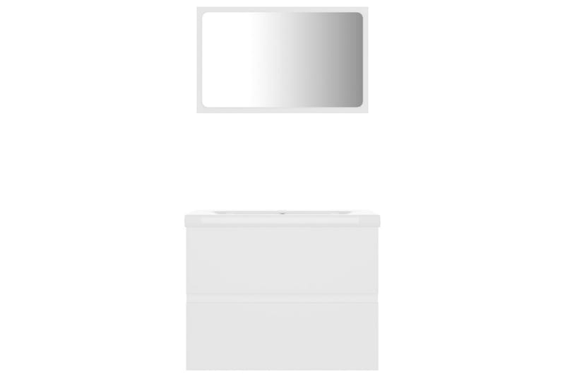 Baderomsmøbelsett hvit sponplate - Hvit - Komplette møbelpakker