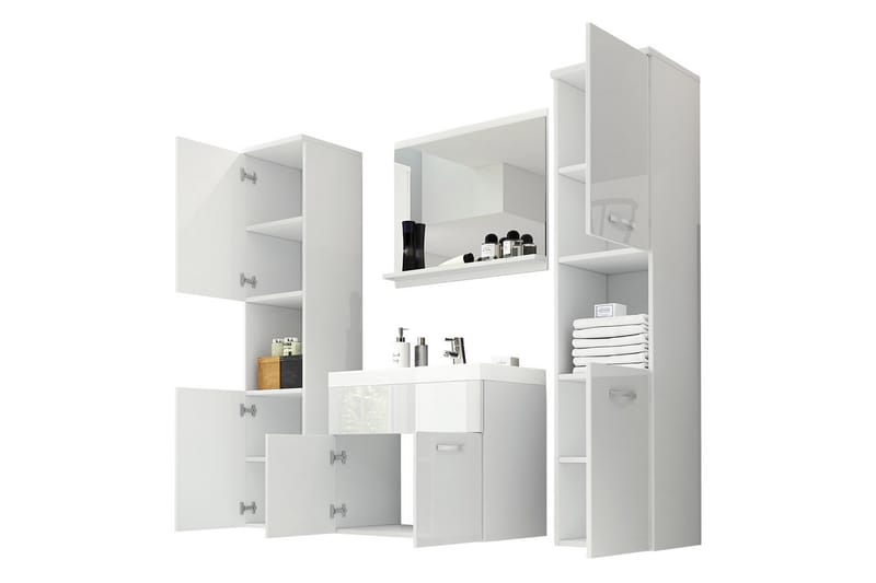 Baderomsmøbler Carignan XL 35 cm - Hvit - Komplette møbelpakker