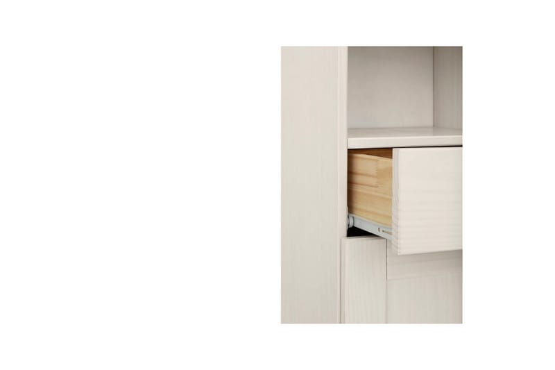 Baderomsskap Alby 33x30x180 cm, Hvit/Honning - 33x30x180 cm, Hvit/Honning - Oppbevaring - Oppbevaring til baderom - Veggskap & høyskap